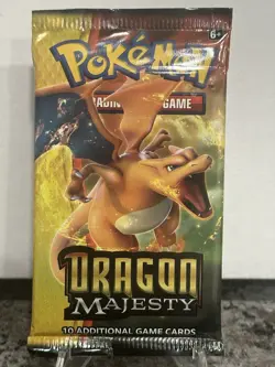 Pokemon TCG Dragon Majesty Booster Pack Charizard Art New Sealed 2018 - Image 1