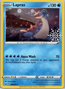 Pokemon TCG Lapras 48/202 Sword Shield Holo NM - Image 1