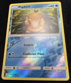 Psyduck 40/236 Cosmic Eclipse Sun & Moon Reverse Holo Pokemon TCG - NM - Image 2