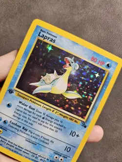 Pokemon TCG Lapras 1st Edition 10/62 Holo Rare Vintage - WOTC Fossil - LP - Image 2