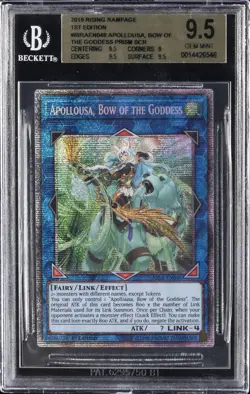 2019 YU-GI-OH! RISING RAMPAGE #RIRAEN048 APOLLOUSA BOW OF THE GODDESS BGS 9.5 - Image 1