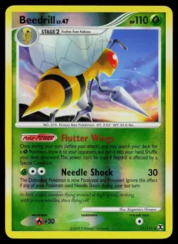 Pokemon Card - Beedrill Rising Rivals 15/111 Reverse Holo - Image 1