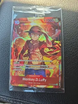 Sealed Promo One Piece CARD Treasure Booster Monkey.D.Luffy ST10-006 SR New - Image 1