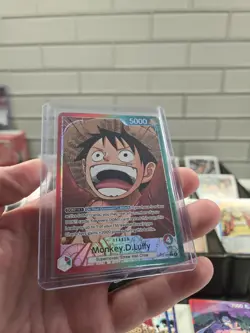 Monkey D. Luffy Trading Card One Piece TCG OP13-001 Leader Parallel NM - Image 1