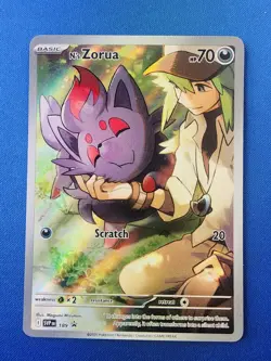 Pokemon N's Zorua 189 Sv: Scarlet & Violet Promo Cards Holo - Image 1