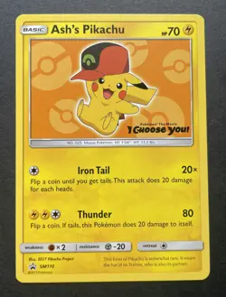 Pokemon ASH'S PIKACHU Complete Card Set SM108 - SM114 Sun & Moon Promos - NM+ - Image 5