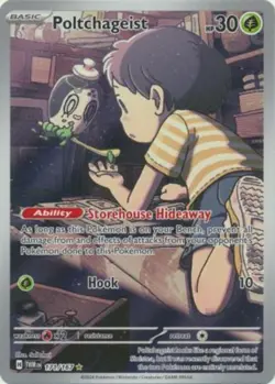x1 Poltchageist - 171/167 - Illustration Rare Pokemon SV06 Twilight Masquerade M - Image 1