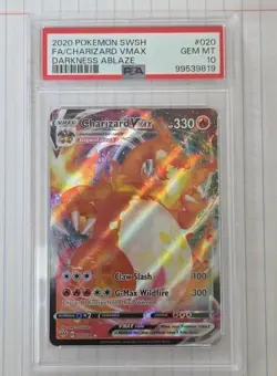 Pokemon Charizard Vmax Darkness Ablaze 020/189 PSA 10 Gem Mint - Image 1