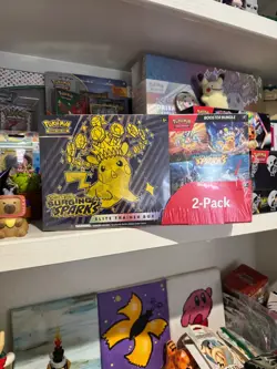NEW Pokemon Surging Sparks Elite Trainer Box ETB + Booster Bundle Costco 2-Pack - Image 1