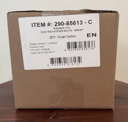 Pokemon Paldean Fates Sealed Tech Sticker Collection Case (12 x 3-Packs) - Image 1