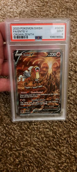 2023 Pokemon Swsh Crown Zenith FA/Entei V - PSA Mint 9 #GG36 - Image 1