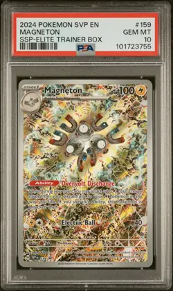 2024 POKEMON SVP EN-SV BLACK STAR PROMO #159 MAGNETON PSA 10 - Image 1