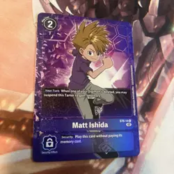 Digimon Card Game Matt Ishida ST6-14 Alternate Art Rare Foil - Image 1