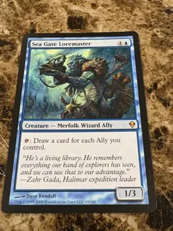 SEA GATE LOREMASTER Magic the Gathering MTG Zendikar MP - Image 1