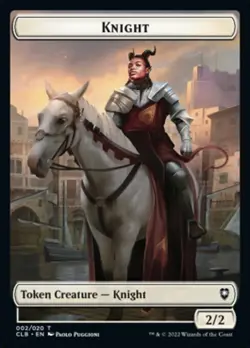 MTG Baldur's Gate Token Knight #002 PLAYSET 4x x4 - Image 1