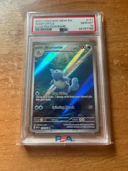 Wartortle 171/165 Illustration Rare 2023 Pokemon Mew EN PSA 10 GEM MT - Image 1