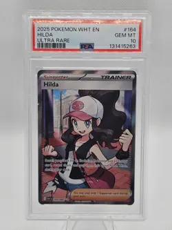 2025 POKEMON WHT EN-WHITE FLARE #164 HILDA ULTRA RARE PSA 10 - Image 1