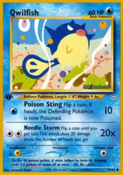 Pokemon - Qwilfish - 49/64 - Common - 1st Edition - Neo Revelation - NM - Image 1