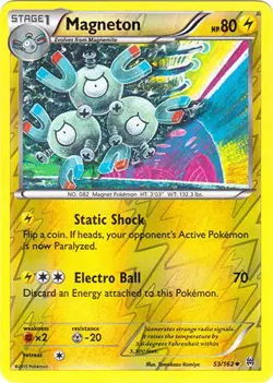 Pokemon - Magneton - 53/162 - Uncommon - Reverse Holo - XY - BREAKthrough - NM - Image 1