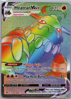 Heatran VMAX 191/189 Rainbow Rare - Astral Radiance - Pokemon Card - NM - Image 1
