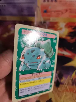 Pokemon Karte Card Bulbasaur Bisasam Topsun 1995 Bandai japanese LP Blue Back - Image 2