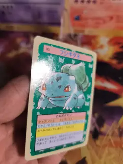 Pokemon Karte Card Bulbasaur Bisasam Topsun 1995 Bandai japanese LP Blue Back - Image 3