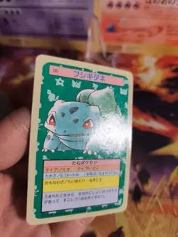 Pokemon Karte Card Bulbasaur Bisasam Topsun 1995 Bandai japanese LP Blue Back - Image 4