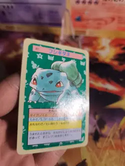 Pokemon Karte Card Bulbasaur Bisasam Topsun 1995 Bandai japanese LP Blue Back - Image 5