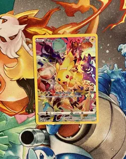Pokemon Pikachu TCG Full Art Secret Rare Holo Card 160/159 Crown Zenith - Image 1