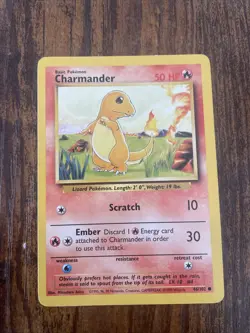 CHARMANDER - 46/102 - Base Set SHADOWLESS - Pokemon Card - Image 1