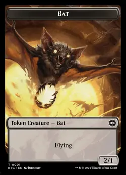 4x Bat Token (flying 2/1) - NM -OTJ: The Big Score - SPARROW MAGIC - Image 1