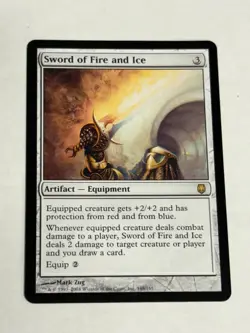 Magic The Gathering Darksteel Sword of Fire and Ice Near Mint - Image 1