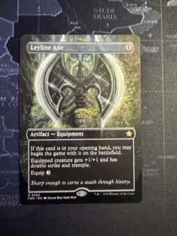 MTG Leyline Axe - Borderless, NM-Mint, English Foundations - Image 1