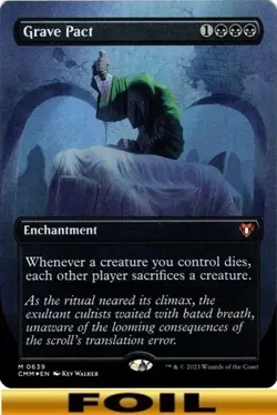 1x - Grave Pact - FOIL BORDERLESS #639 - Commander Masters - NM MTG - Image 1