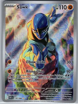 Sawk - 130/086 SV: White Flare - Pokemon Card - NM - Image 1