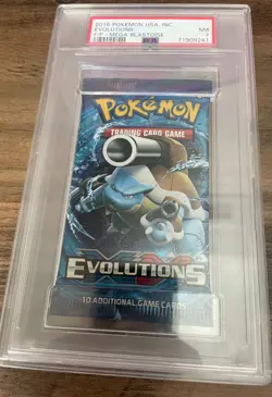 2016 POKEMON EVOLUTIONS XY F/P MEGA BLASTOISE PSA 7 NM - Image 1