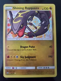 Shining Rayquaza 56/73 Holo Shiny Rare Pokemon TCG Card SM Shining Legends NM - Image 1
