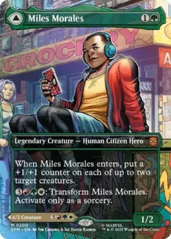 MTG English Miles Morales (0200) (Borderless) NM Foil Marvel's Spider-Man - Image 1