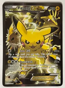 Pokemon Pikachu EX XY124 Full Art Holo Black Star Promo Card 2016 - Image 1