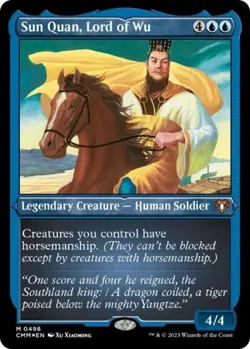 Sun Quan, Lord of Wu (Foil Etched) -Foil Near Mint MTG Commander Masters - Image 1