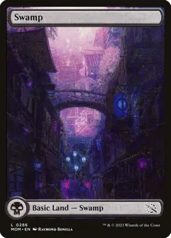 Magic the Gathering (mtg): MOM: Swamp (0286) - Foil - Image 1