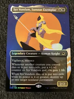 Magic MTG - Syr Vondam, Sunstar Exemplar (Borderless) Foil - Edge of Eternities - Image 1