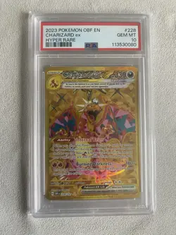 2023 POKEMON OBF EN-OBSIDIAN FLAMES HYPER RARE #228 CHARIZARD EX PSA 10 - Image 1