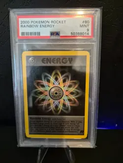 Pokemon Rainbow Energy Rocket 2000 #80 PSA 9 - Image 1
