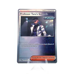 Pokemon SV: Prismatic Evolutions Professor Turo's Scenario 121/131 Reverse Holo - Image 1