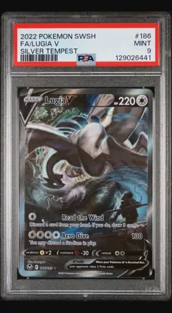 Pokemon 2022 Lugia V 186/195 Alt Art Silver Tempest PSA 9 - Image 1