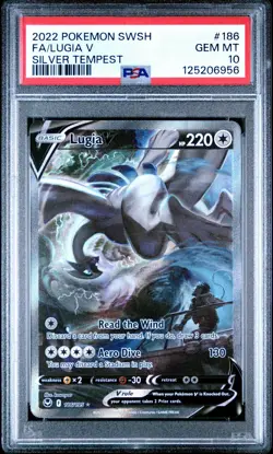 Pokemon Silver Tempest Lugia V 186/195 Alternate Art PSA 10 - Image 1