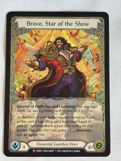Flesh and Blood FAB Bravo, Star of the Show NM Marvel Cold Foil Everfest - Image 2