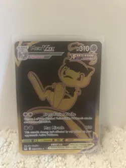 Pokemon Mew VMAX TCG Fusion Strike Secret Rare Card 268/264 Black And Gold - Image 1