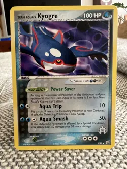 Kyogre Team Magma vs Team Aqua 3/95 Excellent Rare Non Holo Pokemon Card 2004 - Image 1